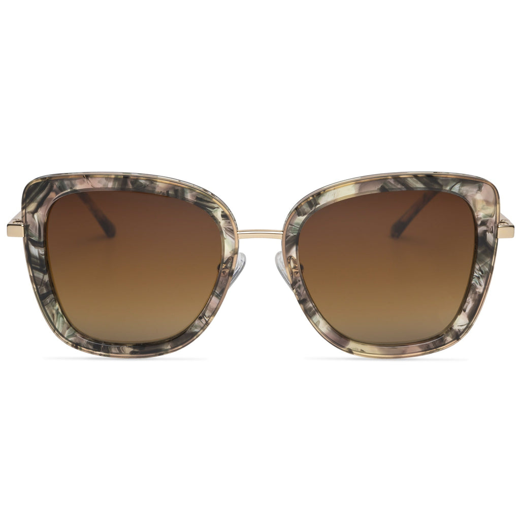 AURI Kellie Carmel Swirl Gold sunglasses - angle 2