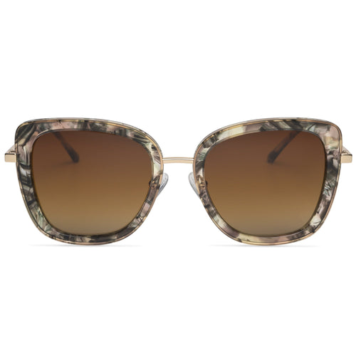 AURI Kellie Carmel Swirl Gold sunglasses - angle 2