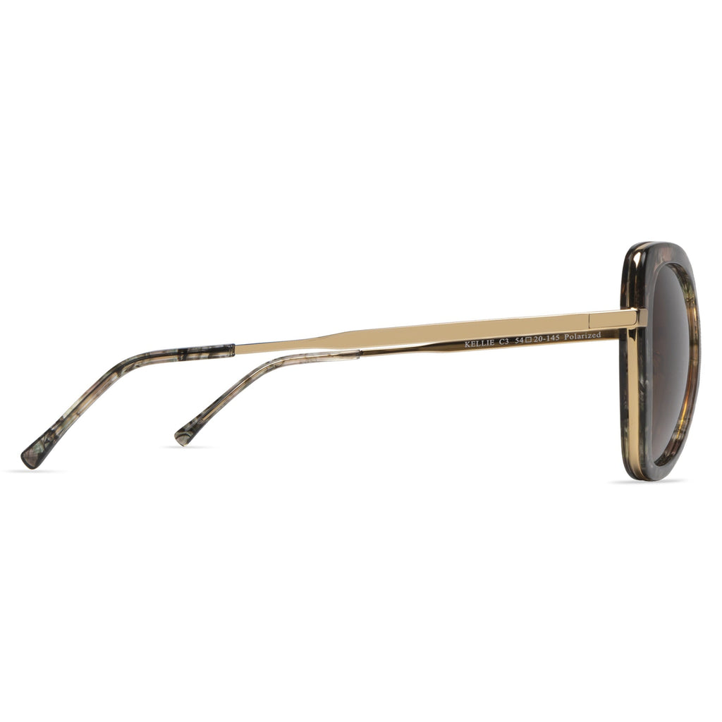 AURI Kellie Carmel Swirl Gold sunglasses - angle 3