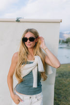 AURI Flora Carmel Swirl sunglasses - model